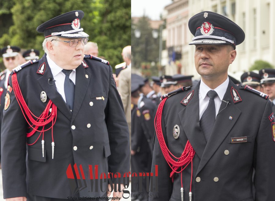 Ceremonie de predare a comenzii ISU, în piaţa centrală din municipiul Sfântu Gheorghe