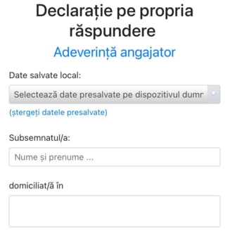 Condițiile în care poate fi prezentată pe telefon declarația pe propria răspundere pentru deplasarea pe timp de noapte. Explicațiile STS