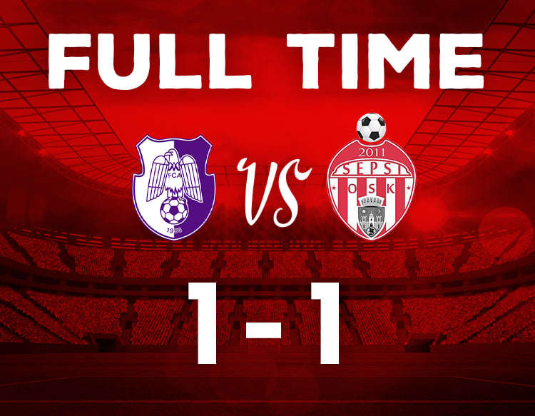 Fotbal – Liga I: FC Argeş – Sepsi OSK Sfântu Gheorghe 1-1