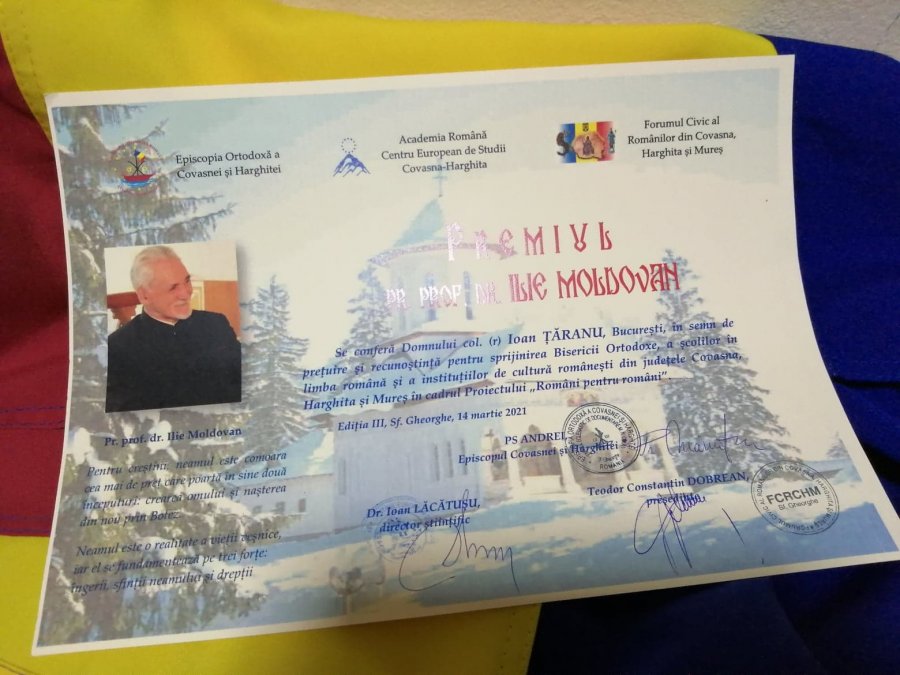 IN MEMORIAM colonel (r) Ion Țăranu  (31  iulie 1952 – 14 martie 2021 )