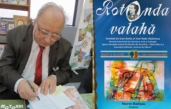 Laudatio, scriitorul Ioan Barbu, directorul revistei „Rotonda Valahă”, Râmnicu Vâlcea
