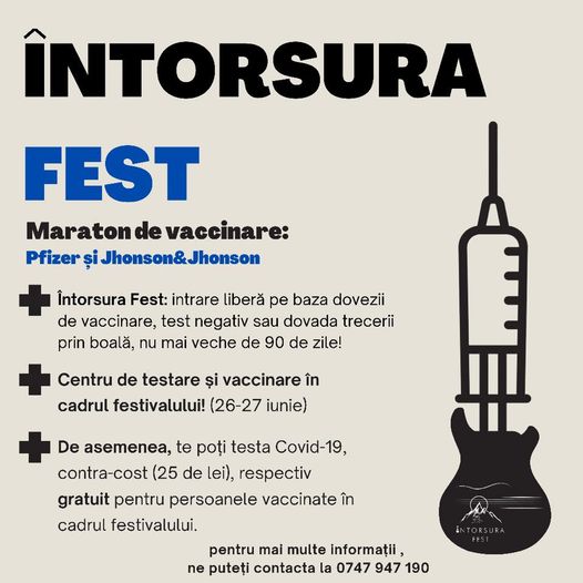 Maraton de vaccinare anti-COVID-19 la Întorsura Fest