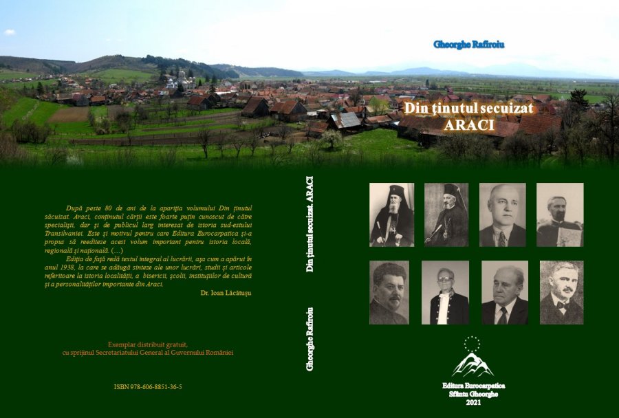 O nouă apariție editorială la editura EUROCARPATICA –  Reeditarea volumului Din ținutul săcuizat. Araci de Gheorghe Rafiroiu