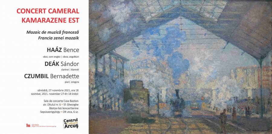 Recitalul cameral „Mozaic de muzică franceză”, la Centrul de Cultură Arcuș