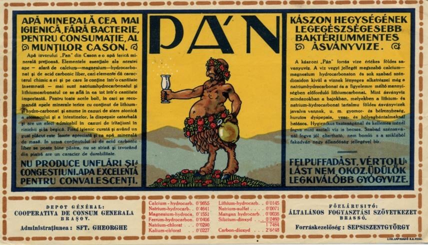 Etichete de apă minerală vechi reunite într-o „colecţie de poveste”, pe site-ul Muzeului Carpaţilor Răsăriteni