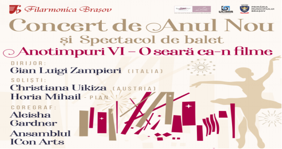 „O seară ca-n filme” – Concert de Anul Nou al Filarmonicii brașovene