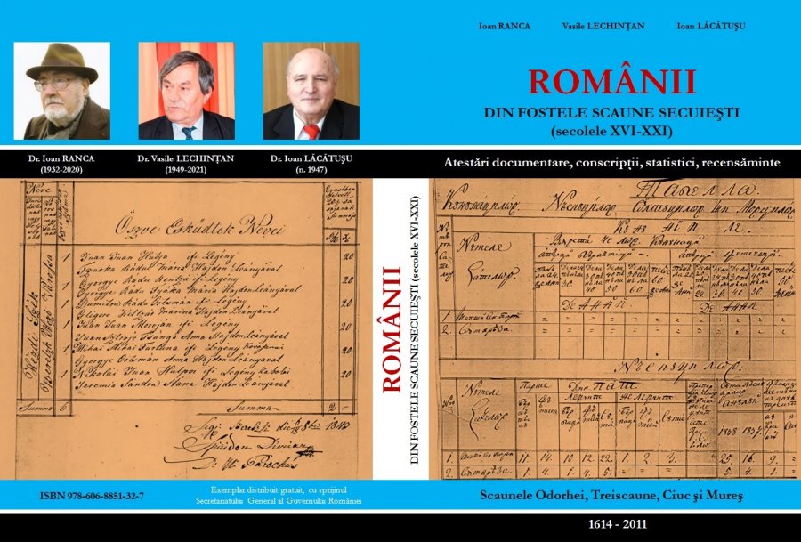 Întru cinstirea memoriei arhivistului și istoricului Ioan Ranca, la împlinirea vârstei de 90 de ani.  Lansarea volumului Românii din fostele scaune secuieşti (secolele XVI-XXI). Atestări documentare, conscripţii, statistici, recensăminte