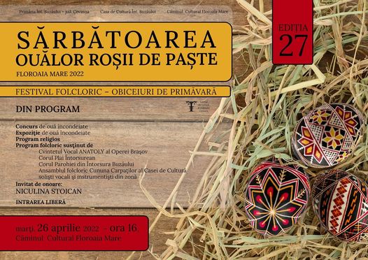 „Sărbătoarea ouălor roşii de Paşte”, la Întorsura Buzăului