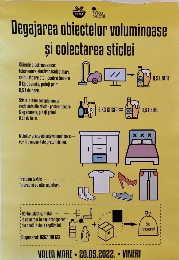 Pentru 5 kg de sticlă colectată vălenii primesc 0,5 l de bere