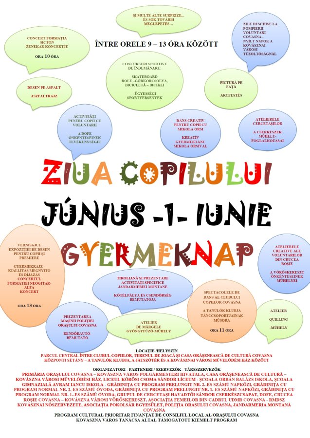Ziua Internațională a Copilului, sărbătorită în orașul  Covasna