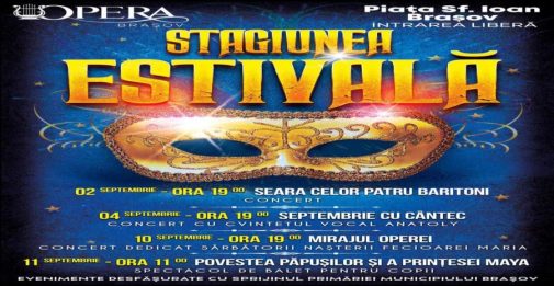 Concertele lirice în aer liber continuă și la început de septembrie…