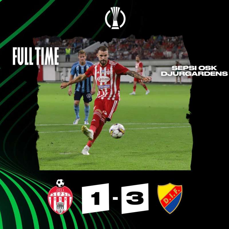 Sepsi OSK, învinsă cu 3-1 de Djurgaardens IF în turul 3 preliminar al Conference League